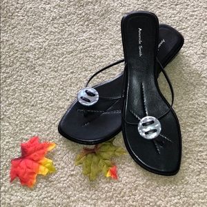 Amanda Smith Black Leather Sandals